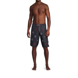 $1,150 NWT Thom Browne Navy Anchor Rint Embroidered Board Shorts Size 2(M)